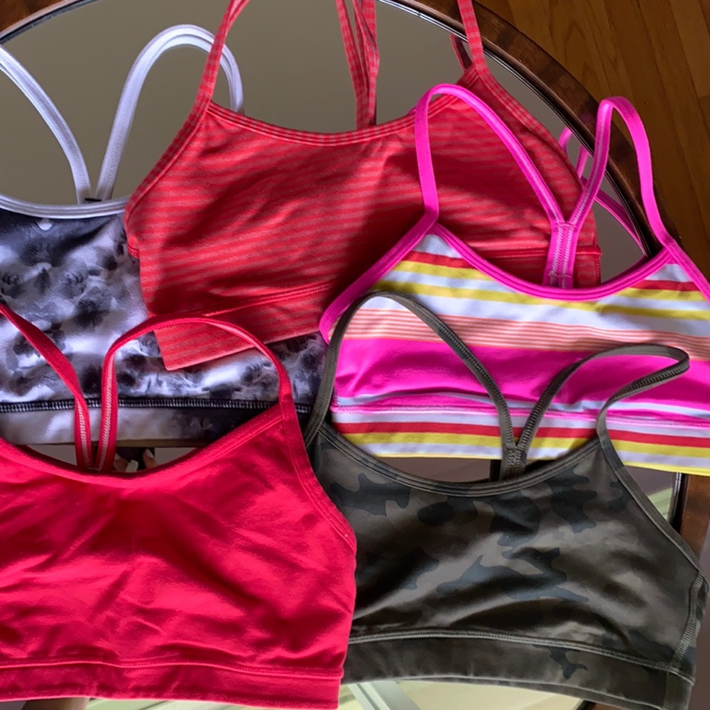 Lululemon Flow Y Bras Size 6 (5) Five Bras Bundle